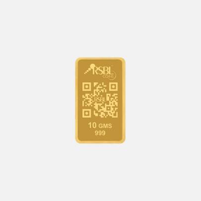 RSBL 10 Gram Gold Bar 24Kt 999 Purity 1