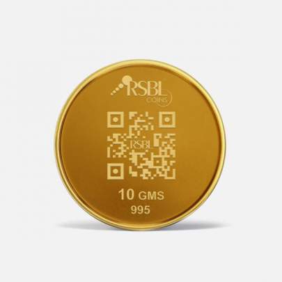 RSBL 10 Gram Gold Coin 24Kt 999 Purity 2