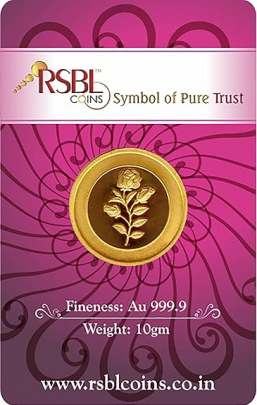 RSBL 10 Gram Gold Coin 24Kt 999 Purity 4